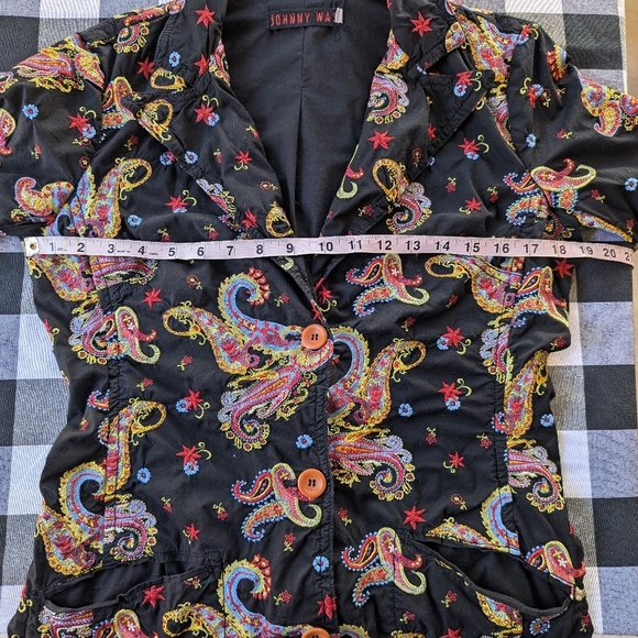 Johnny Was Paisley Embroidered Coat - Picture 5 of 7